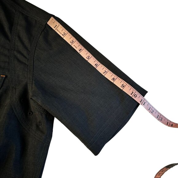 Orvis Active Fit Black Short Sleeve Performance Button Down Shirt Medium - Picture 6 of 8